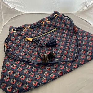 NWT Marc Jacobs Blue/Metallic Quilted Leather Memphis Robert Shoulder Bag